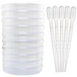 10 Pack Plastic Petri Dishes with Pipettes