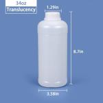 34oz Wide Mouth PE Plastic Lab Bottles