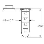 Globe Scientific 2mL Polypropylene Microcentrifuge Tubes - 1000 Pack