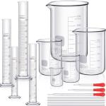 Graduated Cylinder and Beaker Set with Droppers