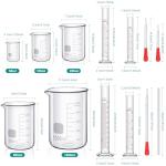 Graduated Cylinder and Beaker Set with Droppers