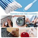 Versatile Foam Tip Cleaning Swabs - 100 Pack