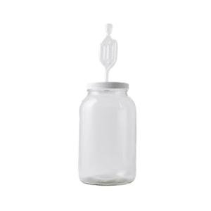 FastRack Clear Wide Mouth Jar with Lid & Airlock