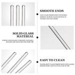 10-Pack 5.9" Glass Stirring Rods - Round Ends