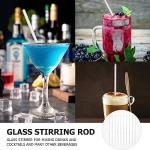 10-Pack 5.9" Glass Stirring Rods - Round Ends