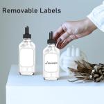 4oz Clear Dropper Bottles with Funnel & Labels