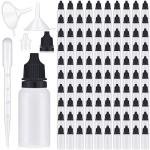 100 Pack Plastic Squeezable Dropper Bottles 10 ml