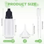 100 Pack Plastic Squeezable Dropper Bottles 10 ml