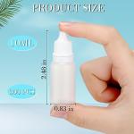300 Pcs 10ml Clear Plastic Dropper Bottles