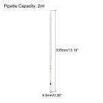 PATIKIL 2ml Glass Graduated Pipettes - 4 Pack