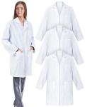 Unisex Long White Lab Coat Set for Adults