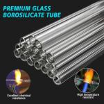 20Pcs 8 Inch Borosilicate Glass Blowing Tubes