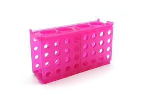 Heathrow Scientific 4-Way Tube Rack - Pink, 5 Pack