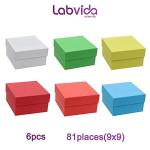 6-Color Cardboard Freezing Storage Boxes for Cryotubes