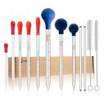 8-Piece Glass Dropper Pipette Set with Brushes