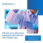 Microlit 10 mL Low-Retention Pipette Tips - 100 Pack
