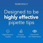 Microlit 10 mL Low-Retention Pipette Tips - 100 Pack