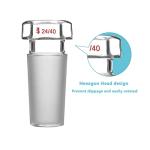 Hexagonal Glass Stopper for 24/40 Joints (2-Pack)