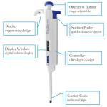 Adjustable Manual Micropipette, 10-100ul Volume