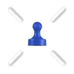 PTFE Magnetic Stirrer Bars with Retriever, 4 Pcs