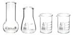Set of 4 Borosilicate Laboratory Flask Shot Glasses