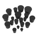19-Pack Solid Rubber Stoppers in Assorted Sizes
