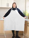 Plus Size White Cooking Aprons with Pockets