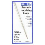 Hall Bio 3mm x 140mm Reusable Inoculating Loops, 3 Pack