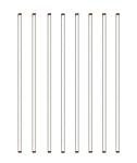 12" Round Glass Stir Rods - 8 Pack