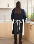 Plus Size White Cooking Aprons with Pockets