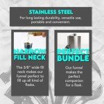 Stainless Steel Funnel with Screw-On Cap