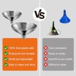 Stainless Steel Mini Funnel Set for Easy Filling