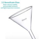 40mm Borosilicate Glass Funnel for Lab & Kitchen