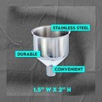 Stainless Steel Funnel with Screw-On Cap
