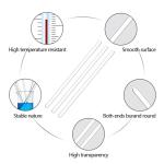 12" Round Glass Stir Rods - 8 Pack