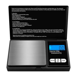 Digital Pocket Scale 1000g with Tare and Backlight