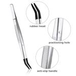 Stainless Steel Tweezers Set with Rubber Tips