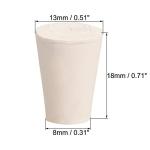 White Tapered Rubber Stoppers for Lab Tubes - 10 Pack