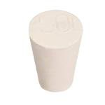 White Tapered Rubber Stoppers for Lab Tubes - 10 Pack