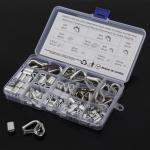 240pcs Aluminum Wire Rope Thimble Assortment Kit