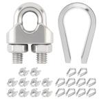 10-Piece Stainless Steel Cable Clamp & Thimble Set