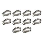 Rannb Stainless Steel Thimbles - 10 Pack