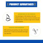 50pcs Stainless Steel Wire Rope Thimbles - M5