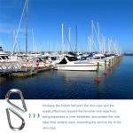 50pcs Stainless Steel Wire Rope Thimbles - M5