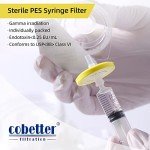 10PCS Sterile Syringe Filters - 0.22μm, 25mm