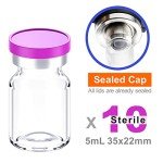 Sterile Empty Vials with Self-Healing Port (10-Pack)