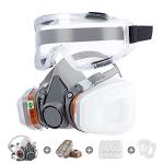 Half Face Gas Mask with Safety Glasses & Filters