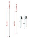 4-Piece Glass Stir Sticks with 2 Graduated Droppers