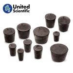 Assorted Black Rubber Lab Stoppers - Pack of 50
