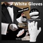 Zealor White Cotton Gloves - 12 Pairs